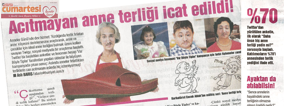 Acıtmayan Anne Terliği icat edildi! - Hürriyet/Cumartesi